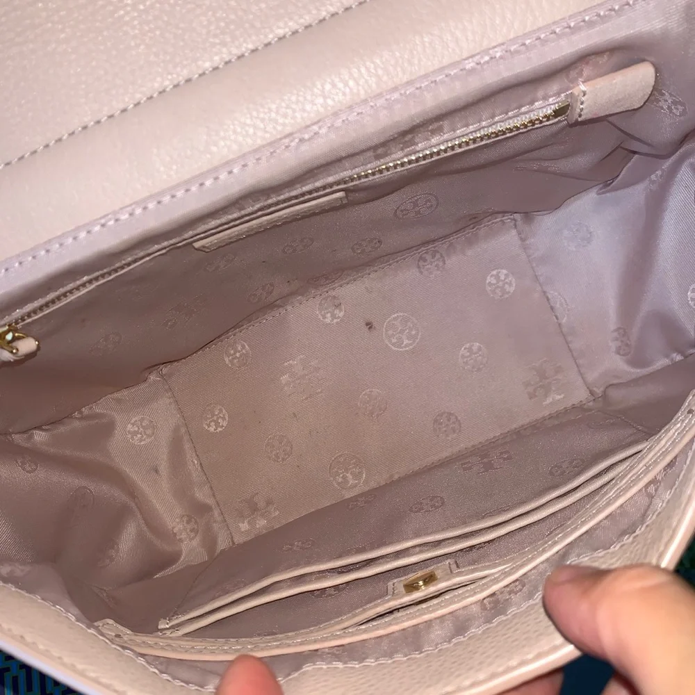 Tory Burch Bryant Pink Quilted Chain Flap Bag - Picture 12 of 16